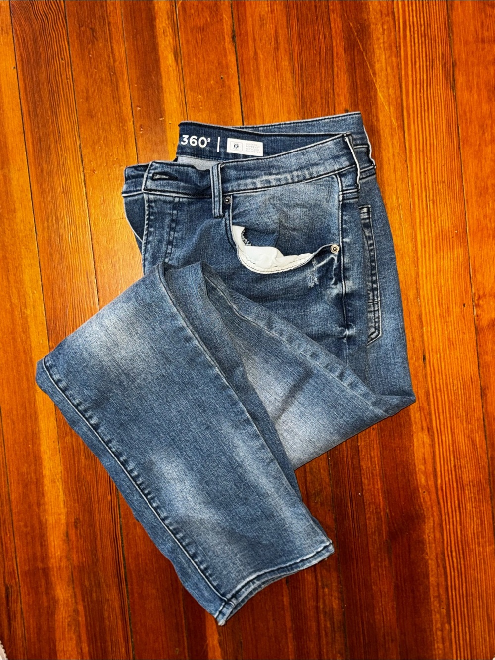 Arizona Jean Company Men's Slim Straight Indigo Wash Jeans